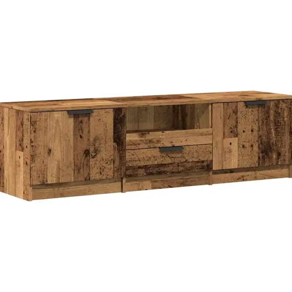 vidaXL - TV-meubel met 1 lade en 2 deuren - Oud hout - 140x35x40 cm