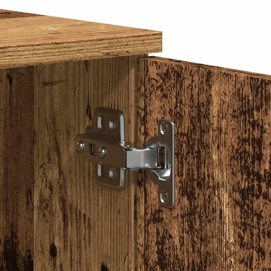 vidaXL - TV-meubel met 1 lade en 2 deuren - Oud hout - 140x35x40 cm