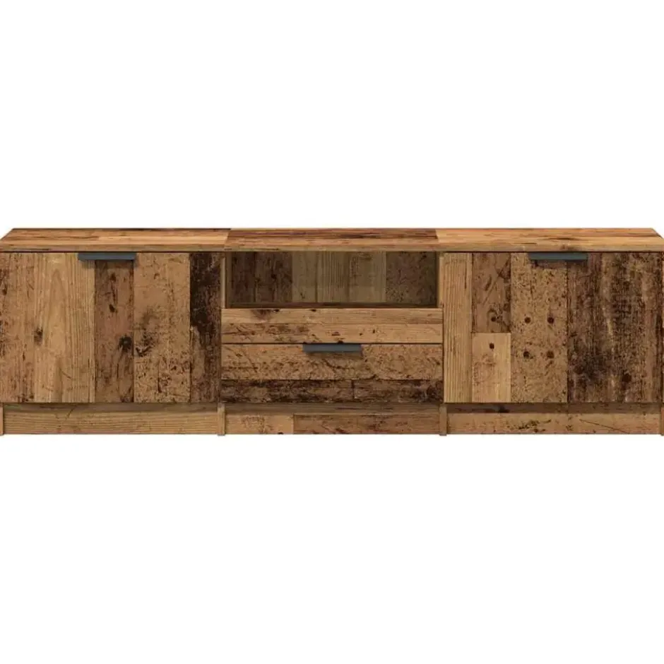 vidaXL - TV-meubel met 1 lade en 2 deuren - Oud hout - 140x35x40 cm
