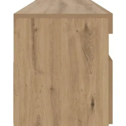 vidaXL - TV-meubel met LED en 2 vakken - Artisanaal eiken - 90x35x40 cm