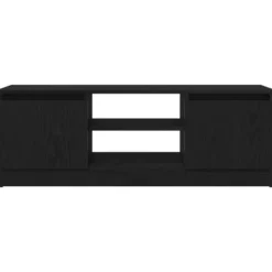 vidaXL - TV-meubel met legplank en 2 deuren - Zwart eiken - 102x30x36 cm