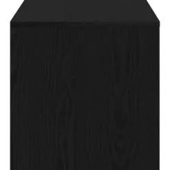 vidaXL - TV-meubel met legplank - Zwart eiken - Bewerkt hout - 100x40x40 cm