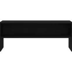 vidaXL - TV-meubel met legplank - Zwart eiken - Bewerkt hout - 100x40x40 cm