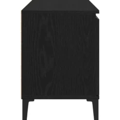 vidaXL - TV-meubel met 4 vakken 2 deuren - Zwart eiken - 102x35x50 cm