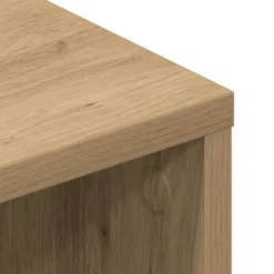 vidaXL - TV-meubel met 4 vakken en 4 wielen - Artisanaal eiken - 90x35x35 cm