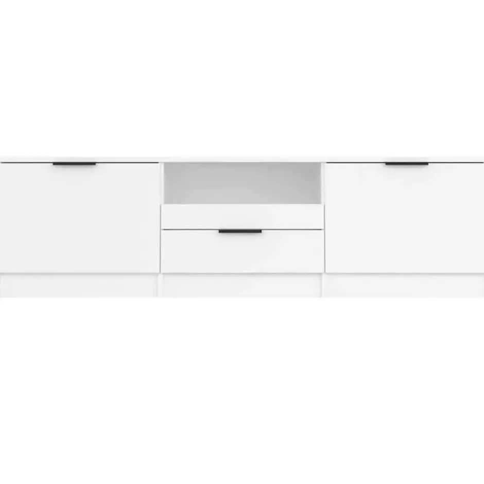vidaXL - Tv-meubel - Wit - Bewerkt hout