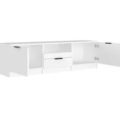 vidaXL - Tv-meubel - Wit - Bewerkt hout