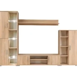 vidaXL - Tv-wandmeubel - Bruin - Bewerkt hout