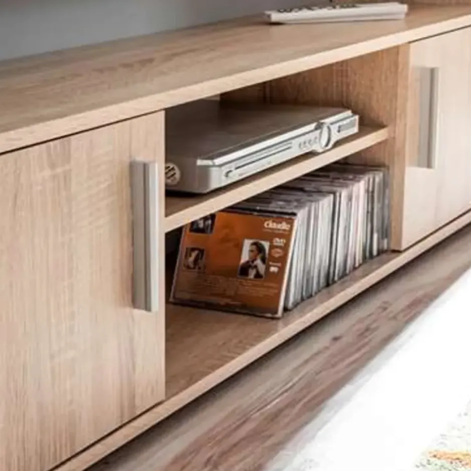 vidaXL - Tv-wandmeubel - Bruin - Bewerkt hout