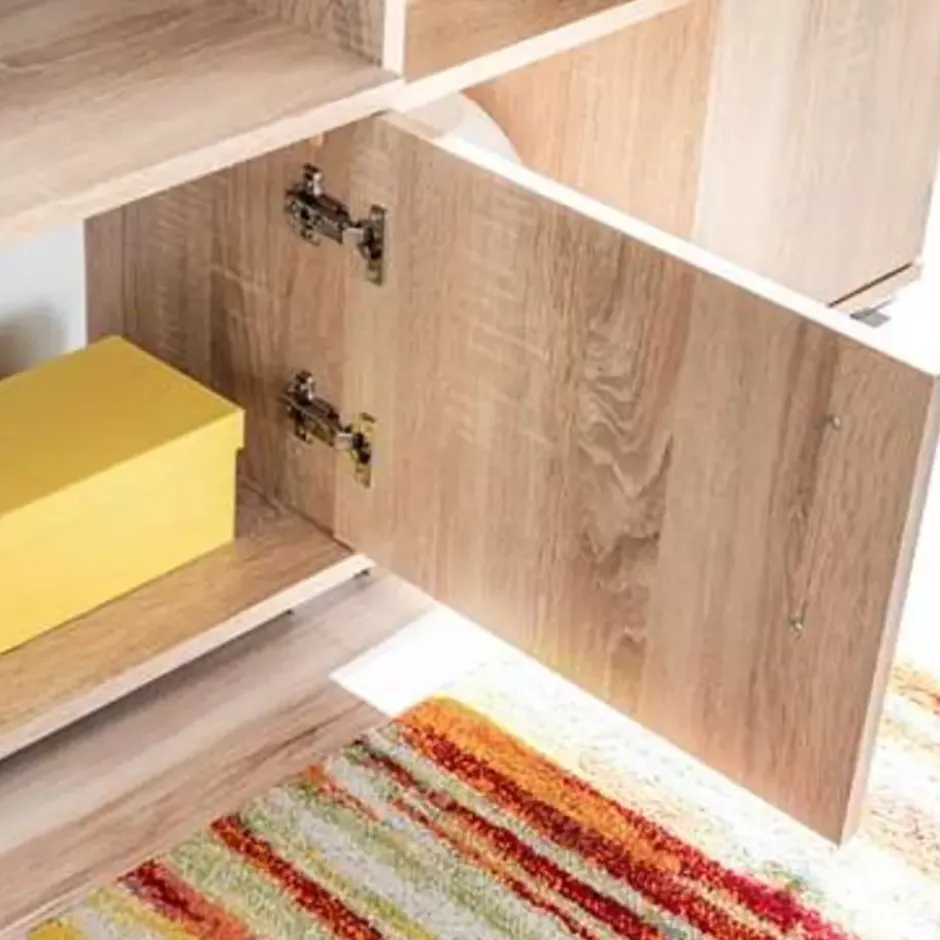 vidaXL - Tv-wandmeubel - Bruin - Bewerkt hout