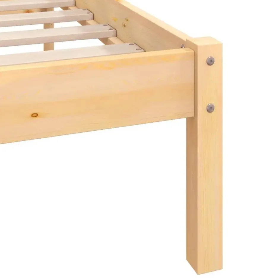 vidaXL - Tweepersoonsbedden - Bruin - Grenenhout - 140 x 200 cm