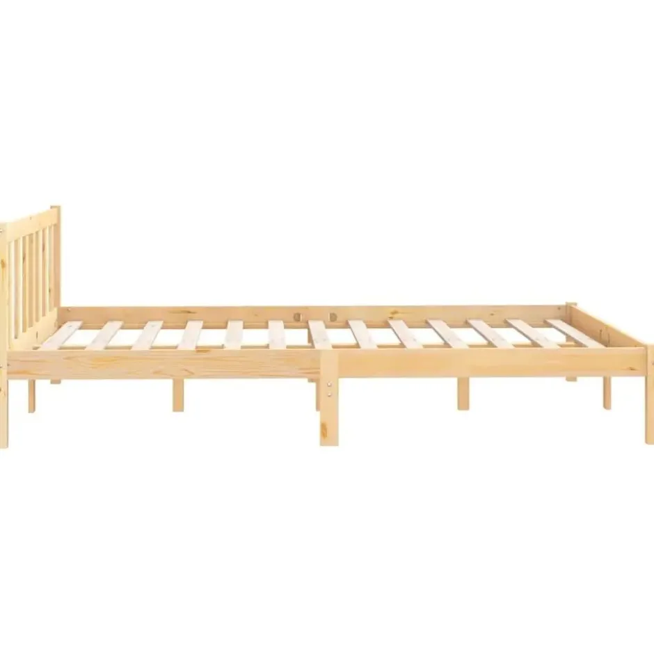 vidaXL - Tweepersoonsbedden - Bruin - Grenenhout - 140 x 200 cm