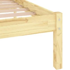 vidaXL - Tweepersoonsbed - Naturel - Massief hout - 180x200 cm