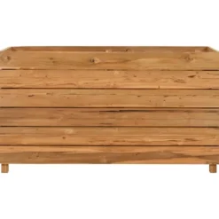 vidaXL - Verhoogde Plantenbak - Bruin - Teakhout - 100 x 40 x 55 cm