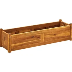 vidaXL - Verhoogde Plantenbak - Bruin - Hout - 100 x 30 x 25 cm