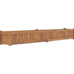 vidaXL - Verhoogde Plantenbak - Bruin - Hout - 200 x 30 x 25 cm