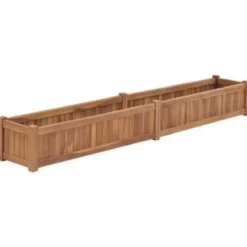 vidaXL - Verhoogde Plantenbak - Bruin - Hout - 200 x 30 x 25 cm