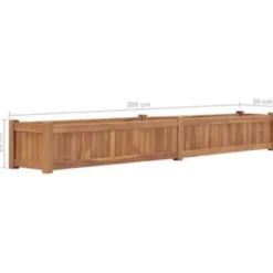 vidaXL - Verhoogde Plantenbak - Bruin - Hout - 200 x 30 x 25 cm