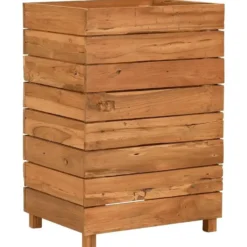 vidaXL - Verhoogde Plantenbak - Bruin - Teakhout - 50 x 40 x 72 cm