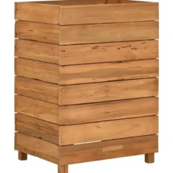 vidaXL - Verhoogde Plantenbak - Bruin - Teakhout - 50 x 40 x 72 cm