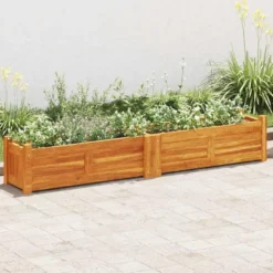 vidaXL - Verhoogde Plantenbak - Bruin - Hout - 150 x 30 x 25 cm