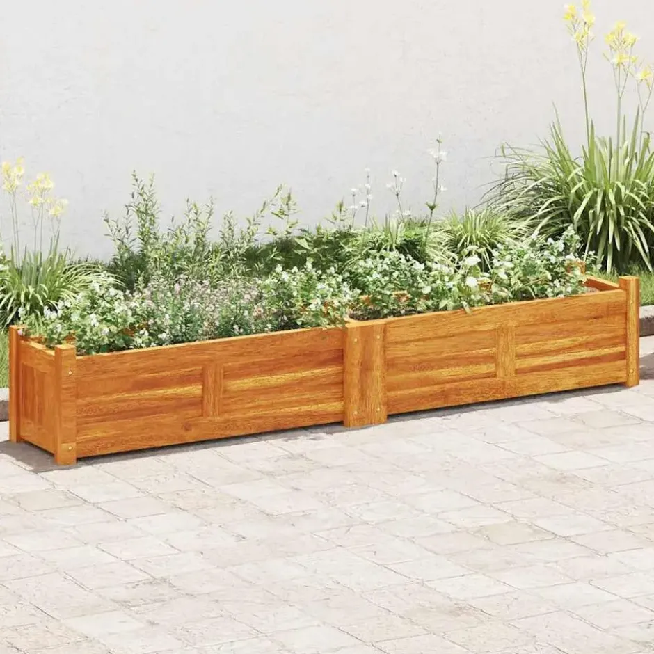 vidaXL - Verhoogde Plantenbak - Bruin - Hout - 150 x 30 x 25 cm