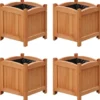 vidaXL - Verhoogde Plantenbak - Bruin - Hout
