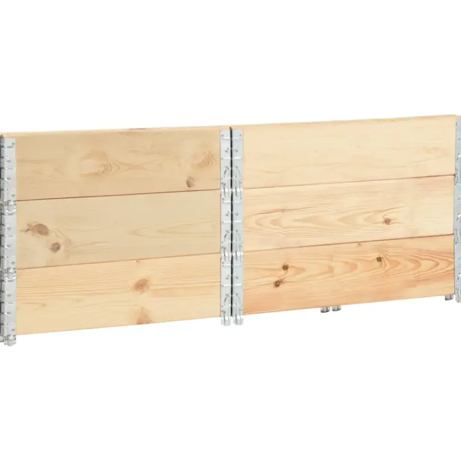 vidaXL - Verhoogde Plantenbak - Bruin - Grenenhout - 100 x 100 cm - 3 stuks