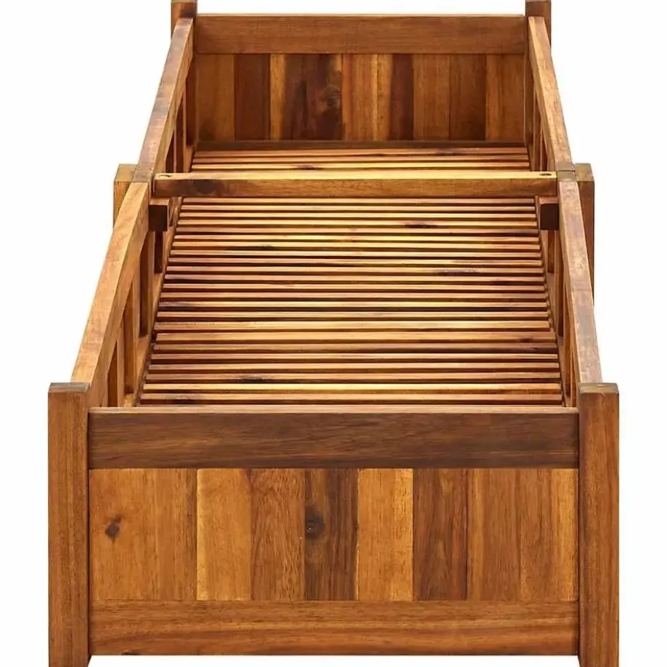 vidaXL - Verhoogde Plantenbak - Bruin - Hout - 200 x 50 x 25 cm