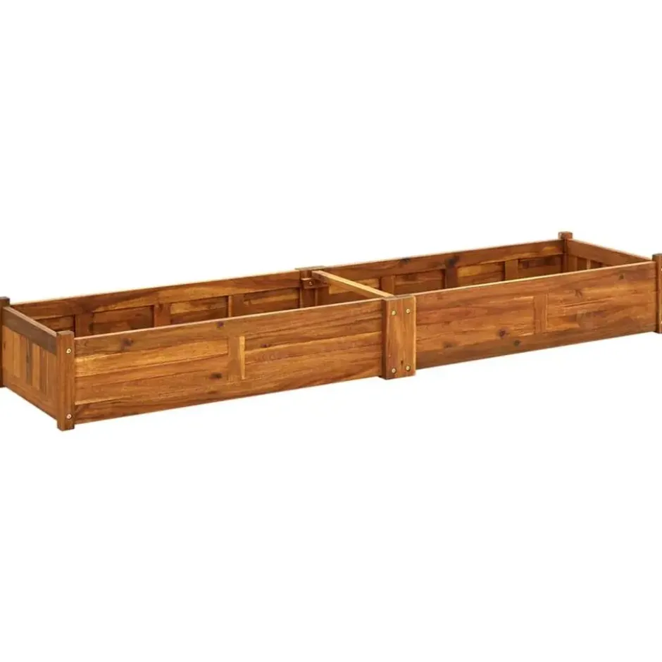vidaXL - Verhoogde Plantenbak - Bruin - Hout - 200 x 50 x 25 cm
