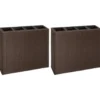 vidaXL - Verhoogde Plantenbak - Bruin - Poly rattan