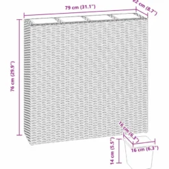vidaXL - Verhoogde Plantenbak - Bruin - Poly rattan