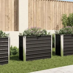 vidaXL - Verhoogde Tuinbak - Antraciet - Staal