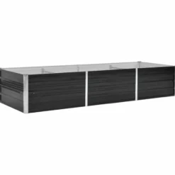 vidaXL - Verhoogde Tuinbak - Antraciet - Staal