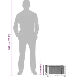 vidaXL - Verhoogde Tuinbak - Bruin - Polypropyleen