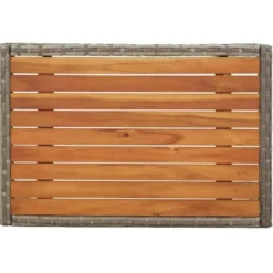 vidaXL - Verstelbare tuinstoelen - Tafel - Grijs - Poly rattan - 3 stuks
