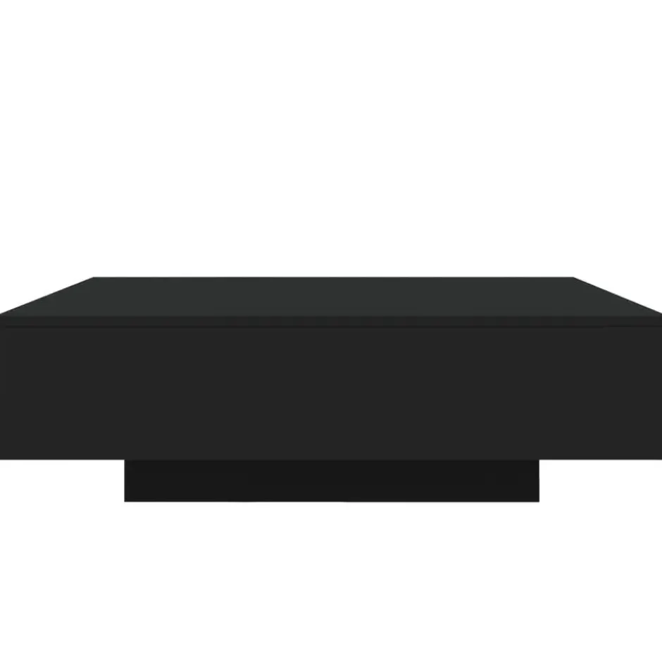 vidaXL - Vierkante salontafel met LED - Zwart - Bewerkt hout - 100x100x31 cm