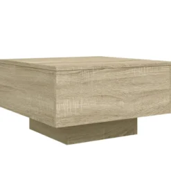 vidaXL - Vierkante salontafel - Sonoma eiken - Bewerkt hout - 55x55x31 cm