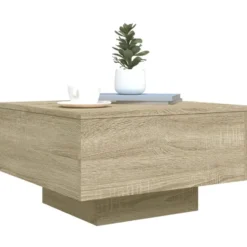 vidaXL - Vierkante salontafel - Sonoma eiken - Bewerkt hout - 55x55x31 cm