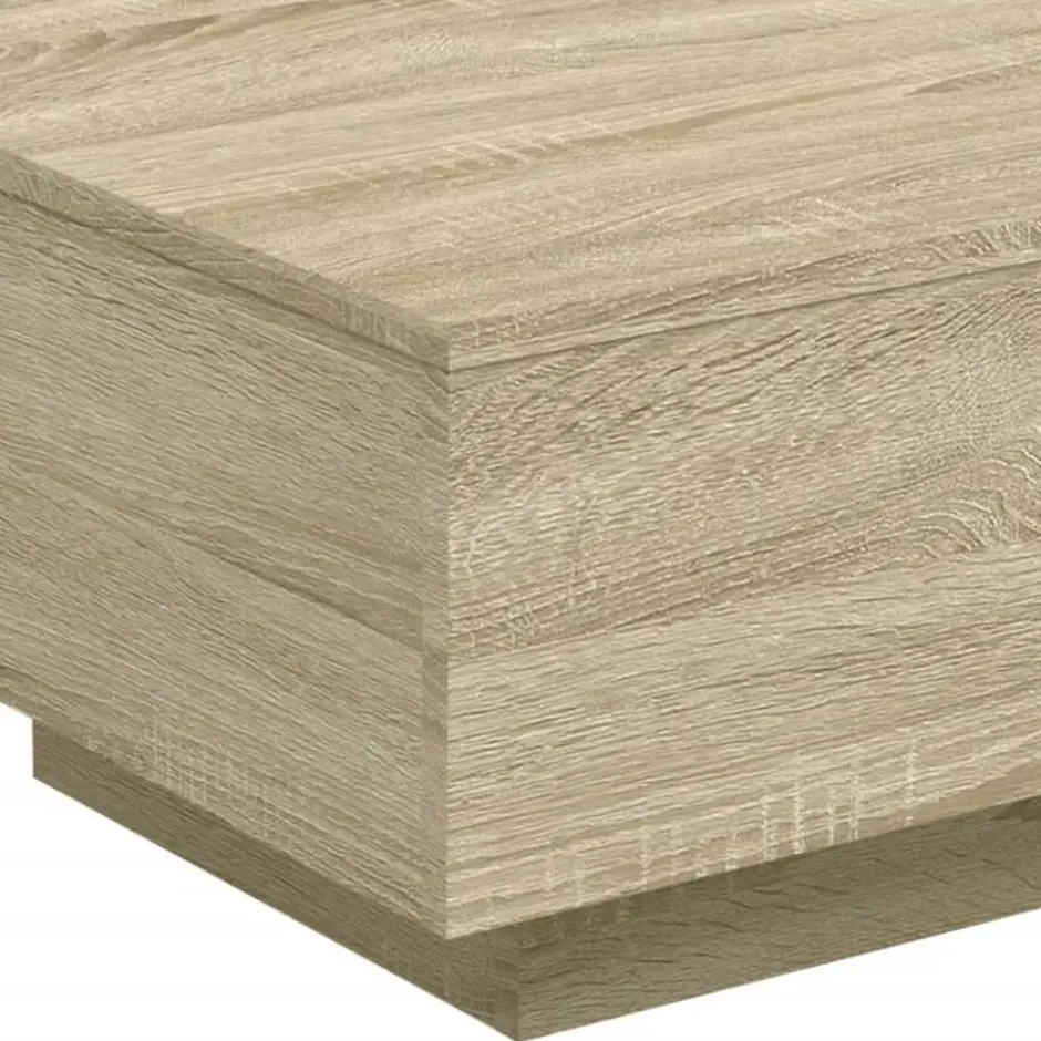vidaXL - Vierkante salontafel - Sonoma eiken - Bewerkt hout - 55x55x31 cm