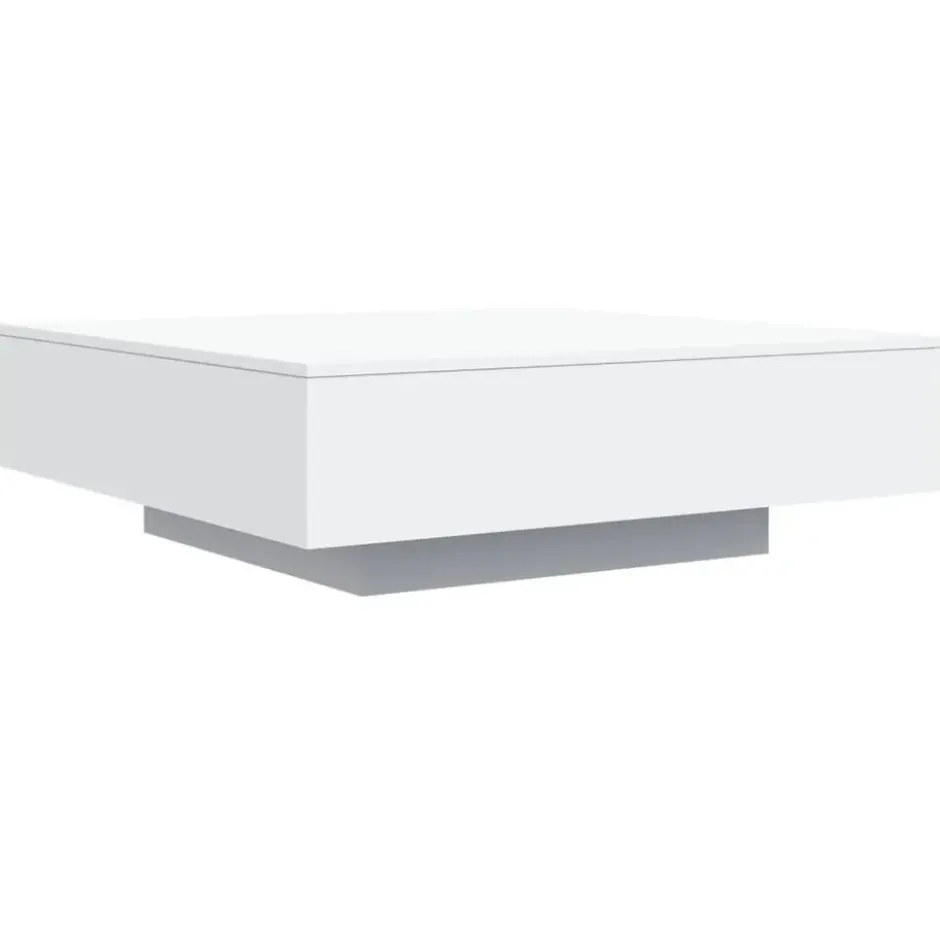 vidaXL - Vierkante salontafel - Wit - Bewerkt hout - 100x100x31 cm