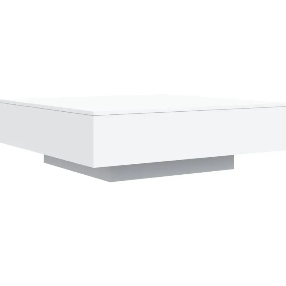 vidaXL - Vierkante salontafel - Wit - Bewerkt hout - 100x100x31 cm
