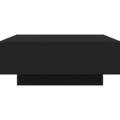 vidaXL - Vierkante salontafel met LED - Zwart - Bewerkt hout - 80x80x31 cm