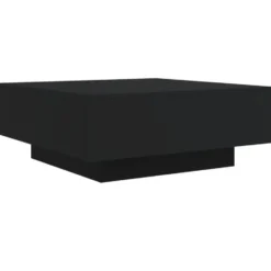 vidaXL - Vierkante salontafel met LED - Zwart - Bewerkt hout - 80x80x31 cm