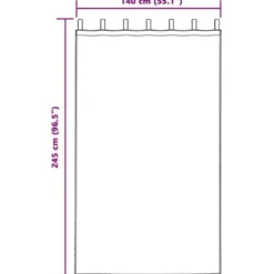 vidaXL Vitrages met lussen - Crème - Polyester - 140x245 cm - Set van 2