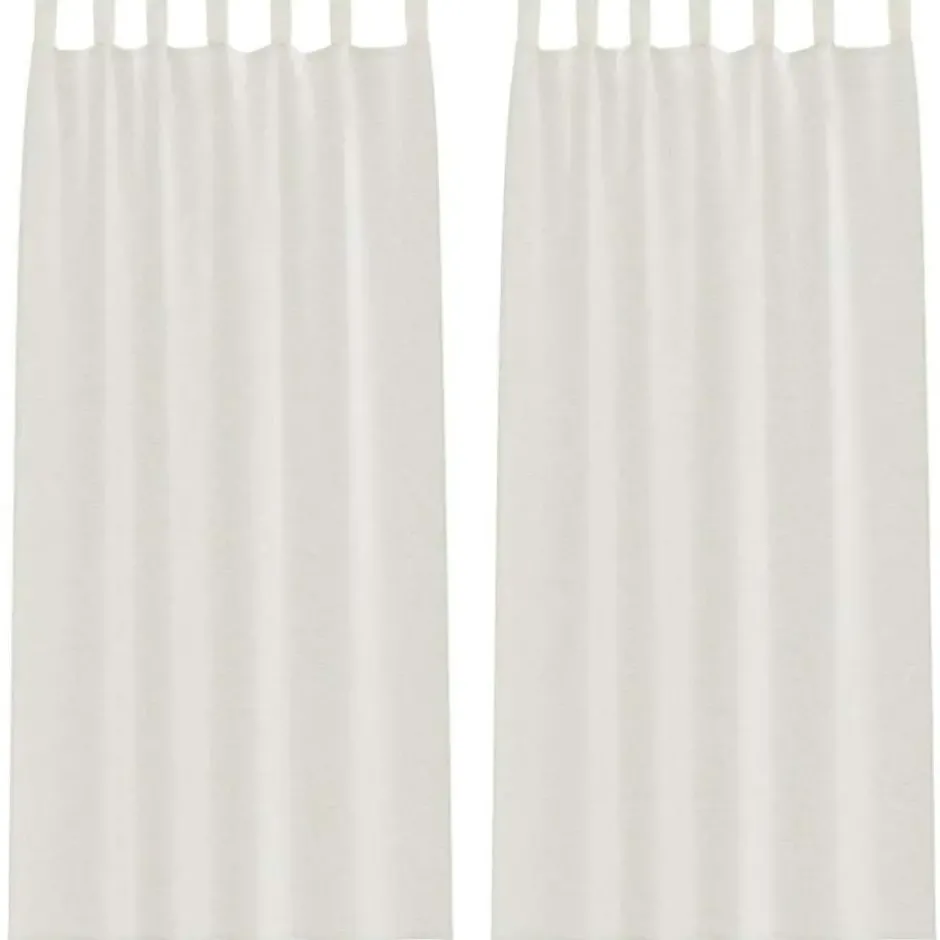 vidaXL Vitrages met lussen - Crème - Polyester - 140x245 cm - Set van 2