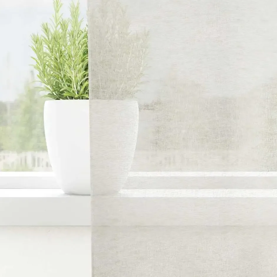 vidaXL Vitrages met ringen - Crème - Polyester - 140x225 cm - Set van 2