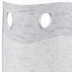 vidaXL Vitrages met ringen - Lichtgrijs - Polyester - 140x225 cm - Set van 2