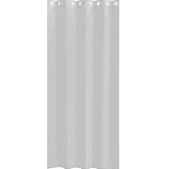 vidaXL Vitrages met ringen - Lichtgrijs - Polyester - 140x260 cm - Set van 2