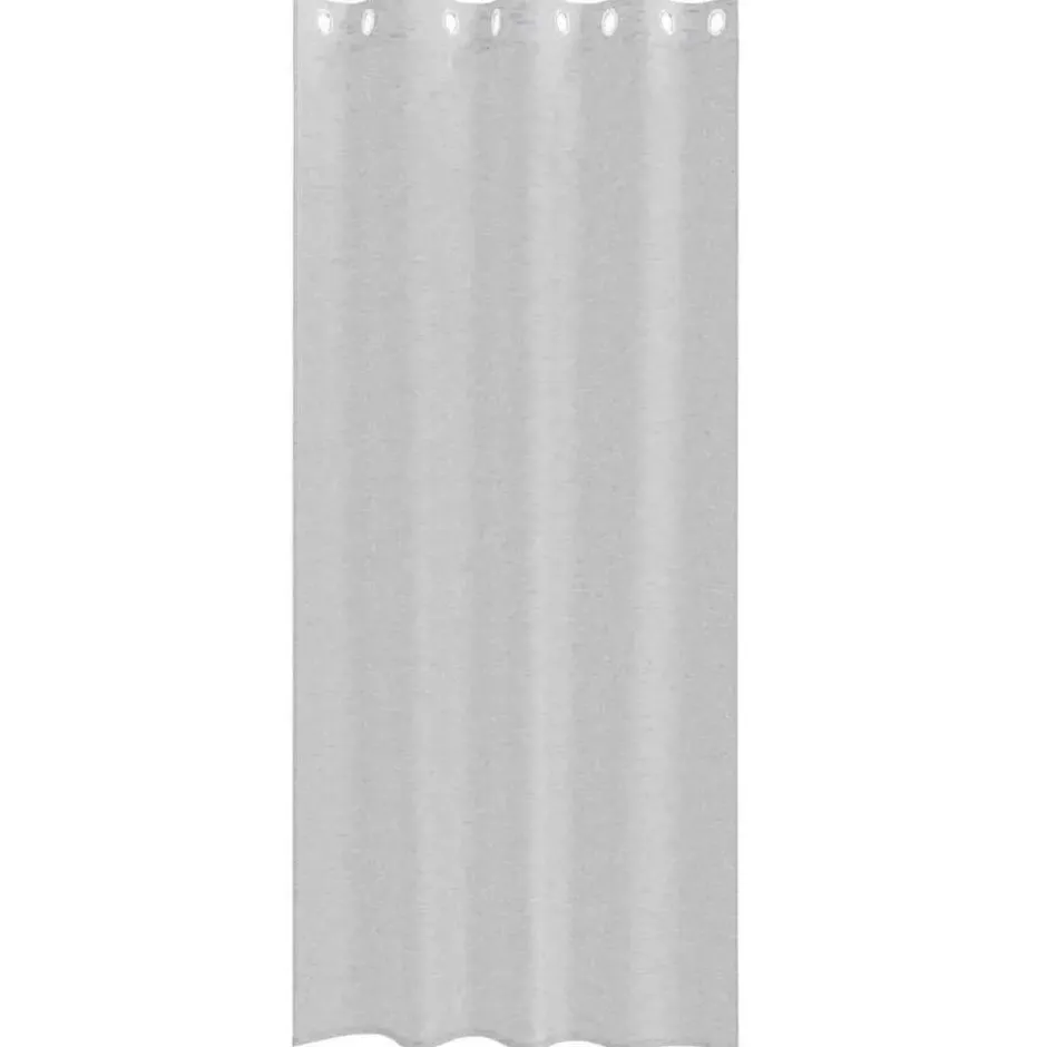 vidaXL Vitrages met ringen - Lichtgrijs - Polyester - 140x260 cm - Set van 2